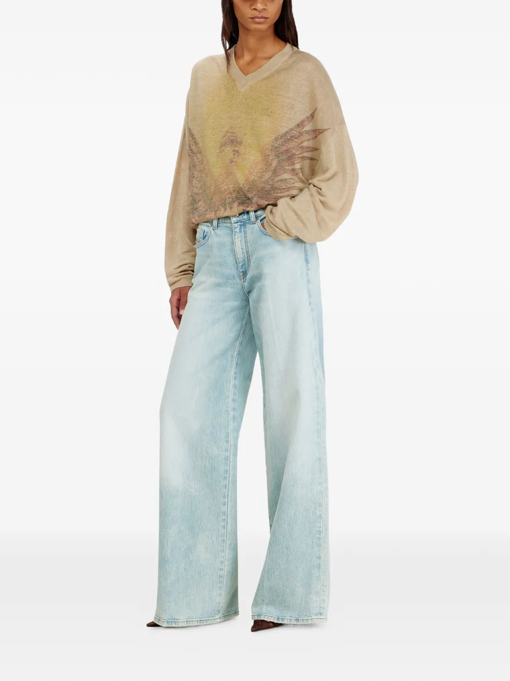 Diesel Flared jeans regular-waist 1978 D-Akemi Blauw