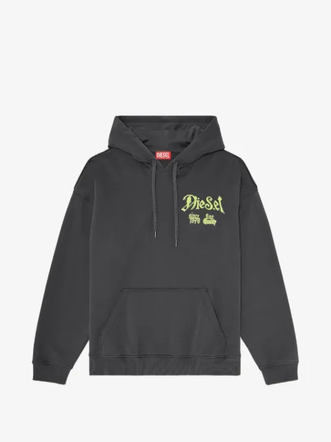 Diesel hoodie con estampado gráfico afelpado