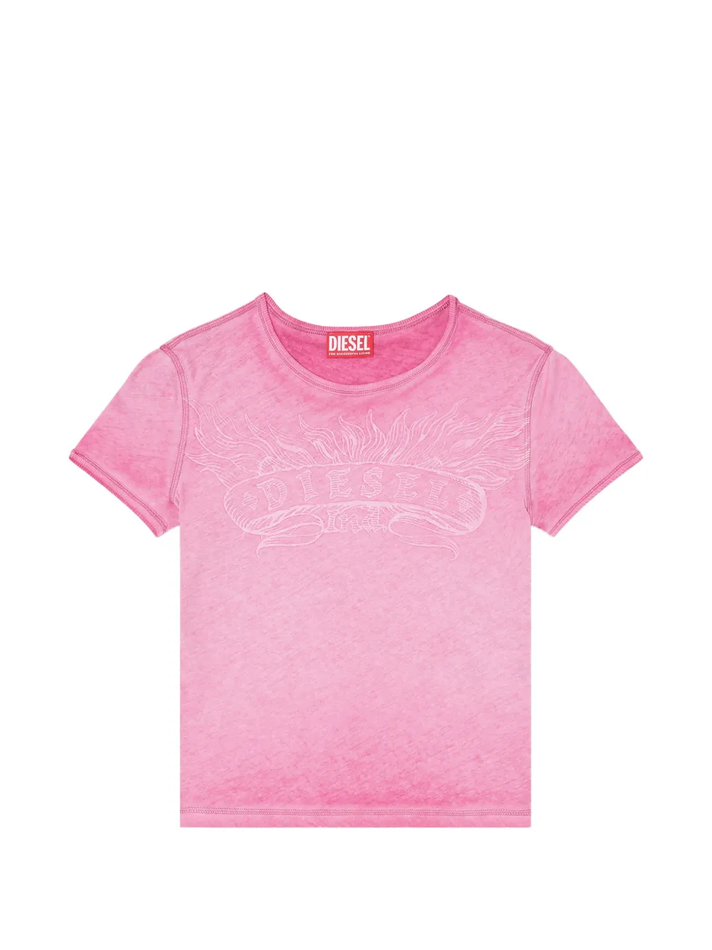 Diesel T-shirt con stampa grafica - Rosa