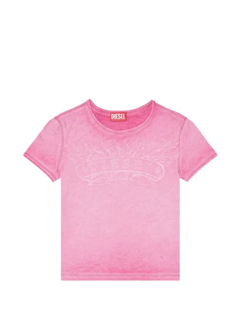 Diesel graphic-print pigment-dyed t-shirt