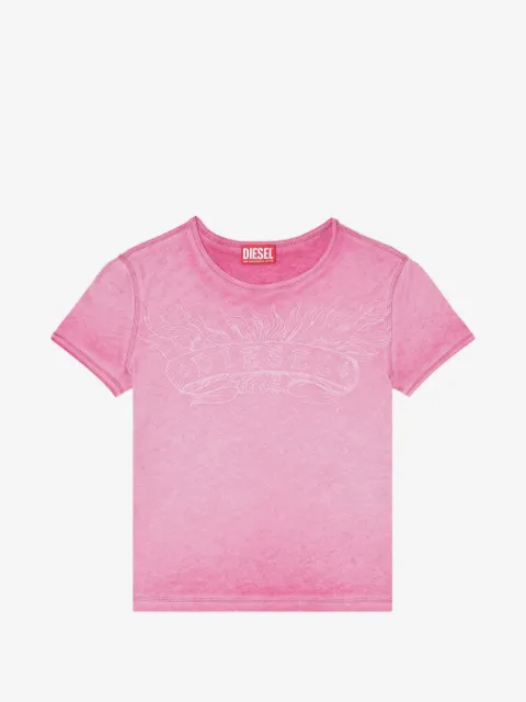 Diesel graphic-print pigment-dyed t-shirt