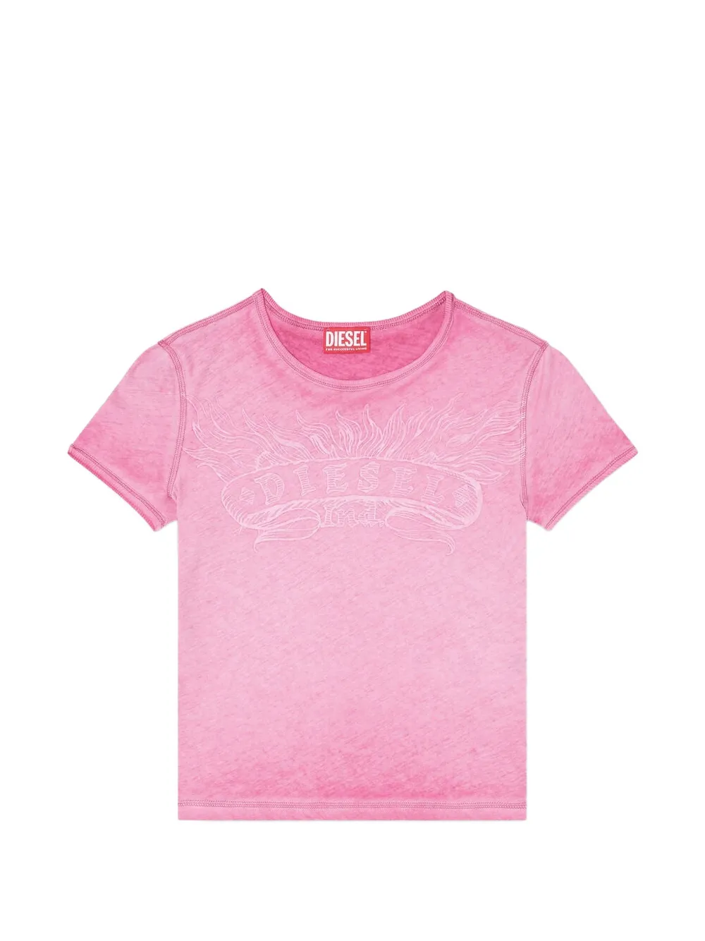 Diesel graphic-print pigment-dyed t-shirt