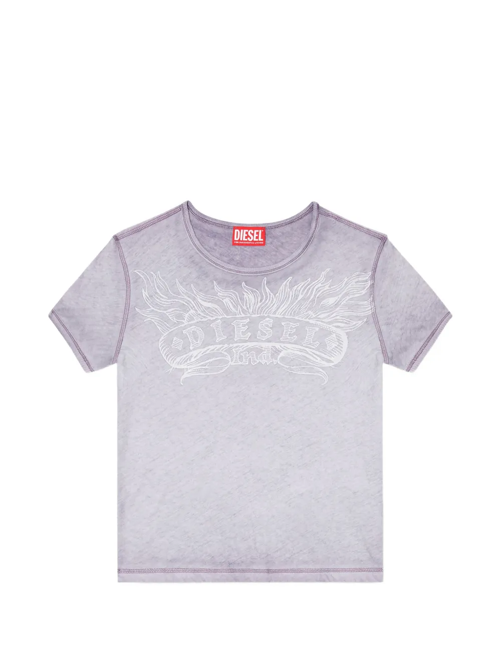 Diesel T-shirt con stampa grafica - Viola