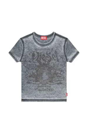 Diesel T-Uncuties-Long-S3 Printed T-shirt | Blue | FARFETCH