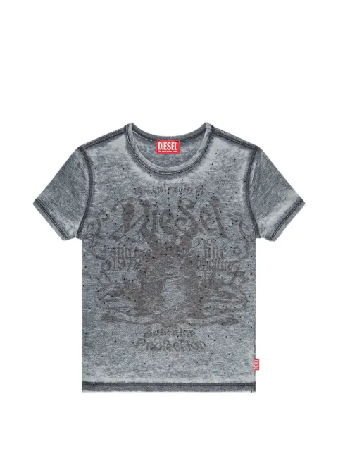 Diesel strass-embellished burnout T-shirt