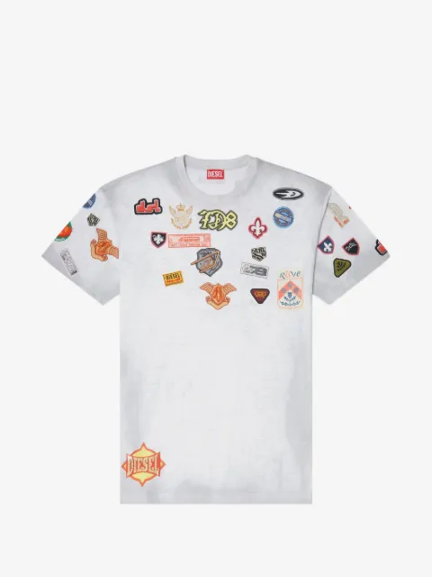 Diesel cotton T-shirt with all-over patches print