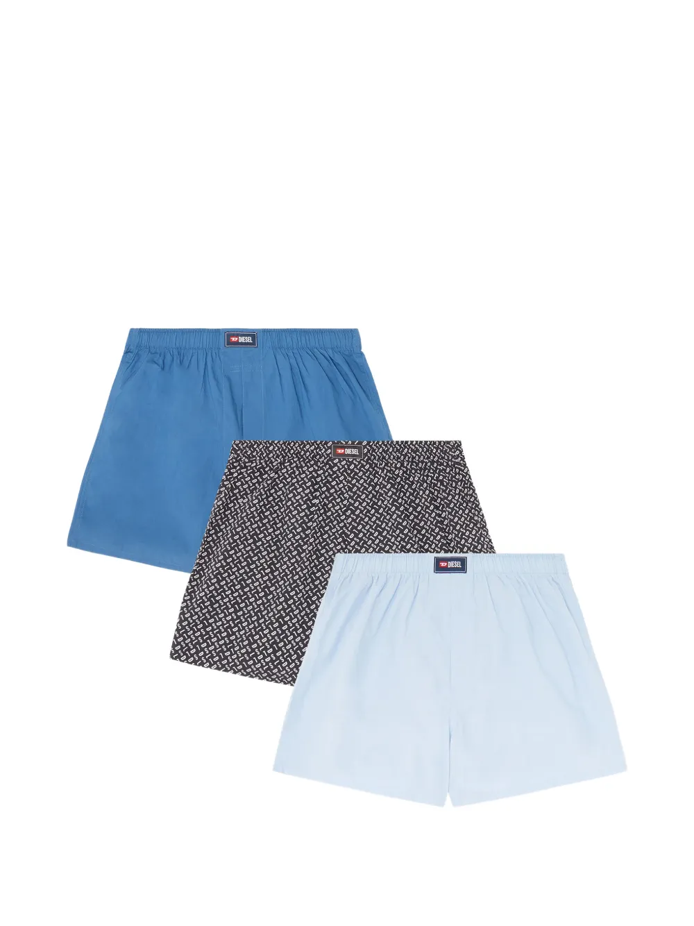 Diesel grafische print katoenen boxershorts set Zwart