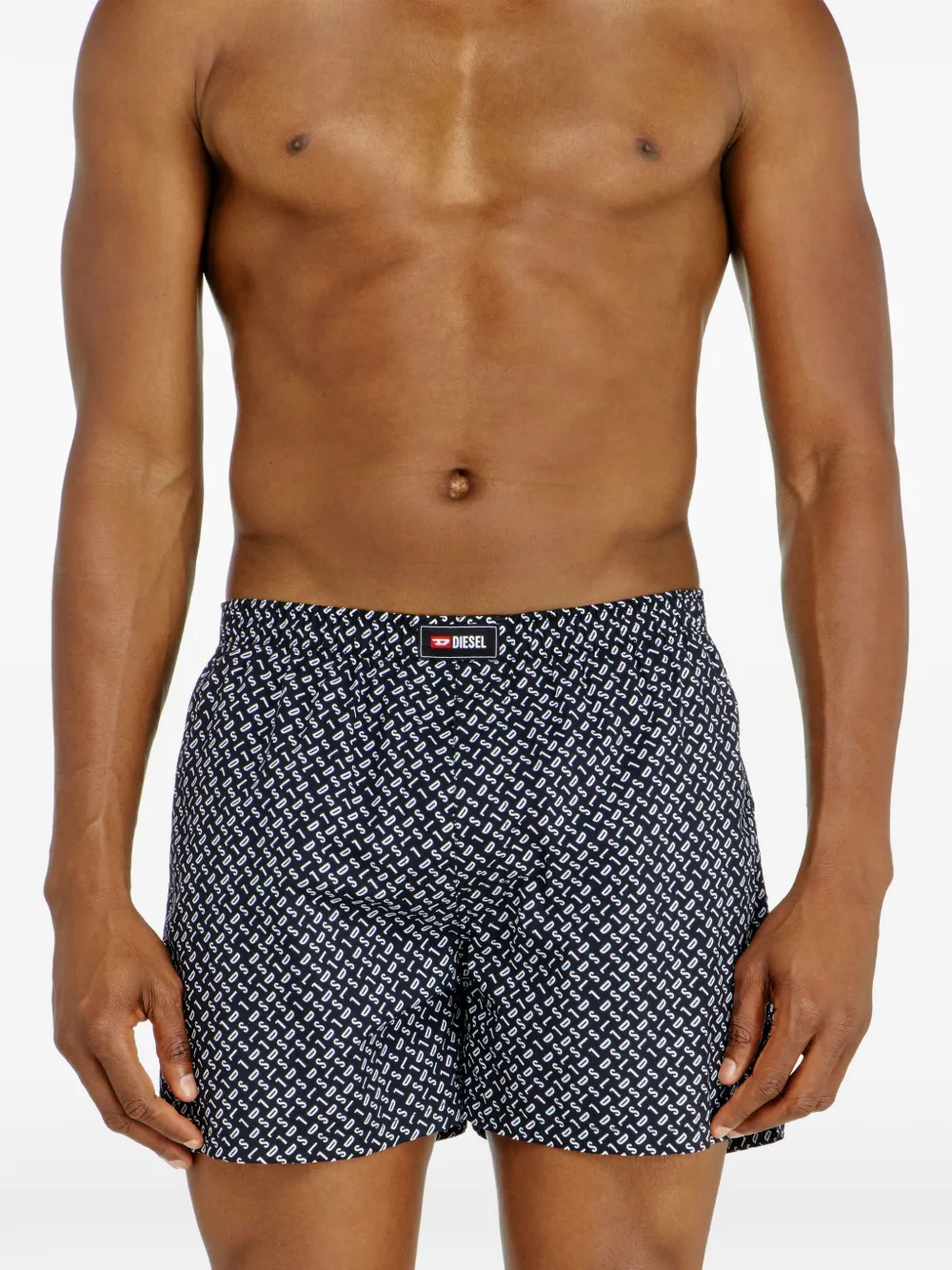 Diesel grafische print katoenen boxershorts set Zwart
