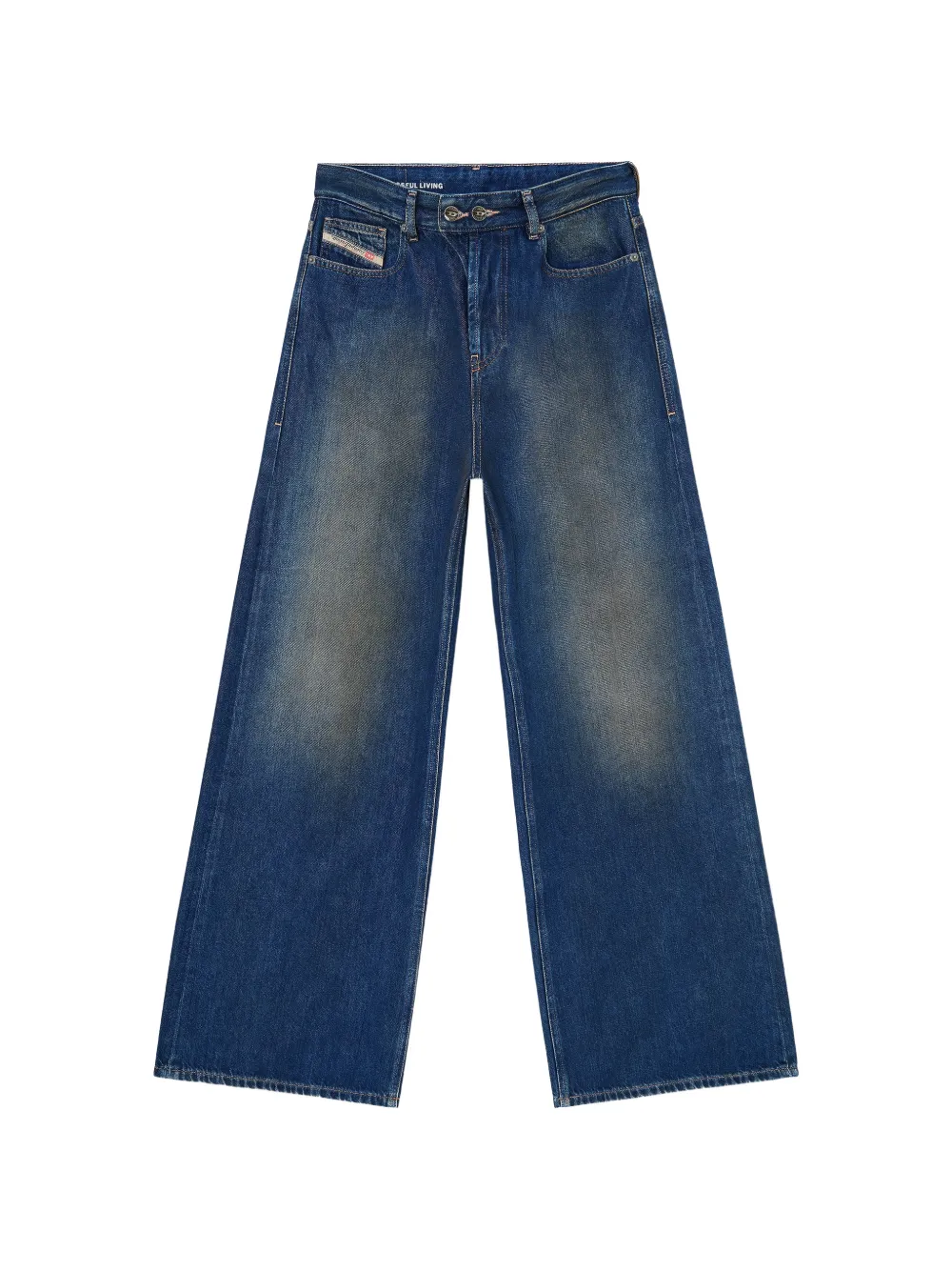 Diesel relaxed jeans low-waist 1996 D-Sire - Blau