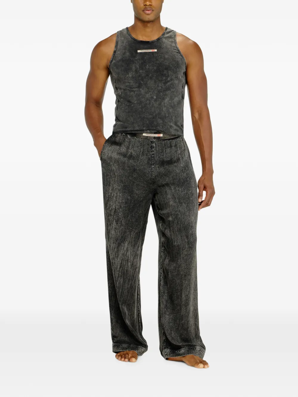 Diesel Viscose broek Grijs