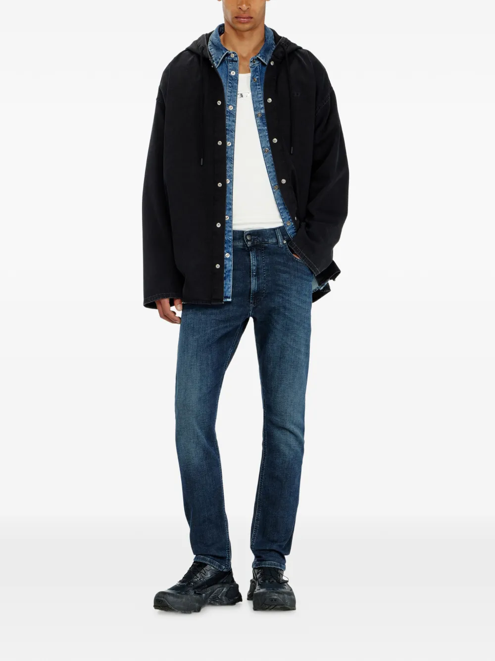 Diesel 2032 D-Krooley-BW Joggjeans straight jeans Blauw