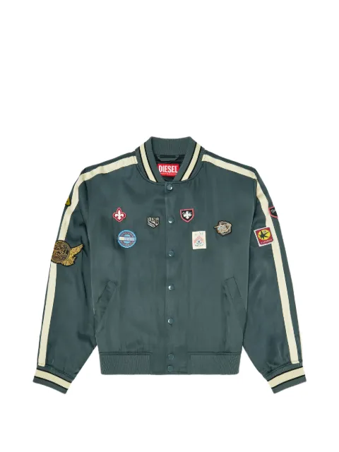 Diesel satin bomber jacket with patches