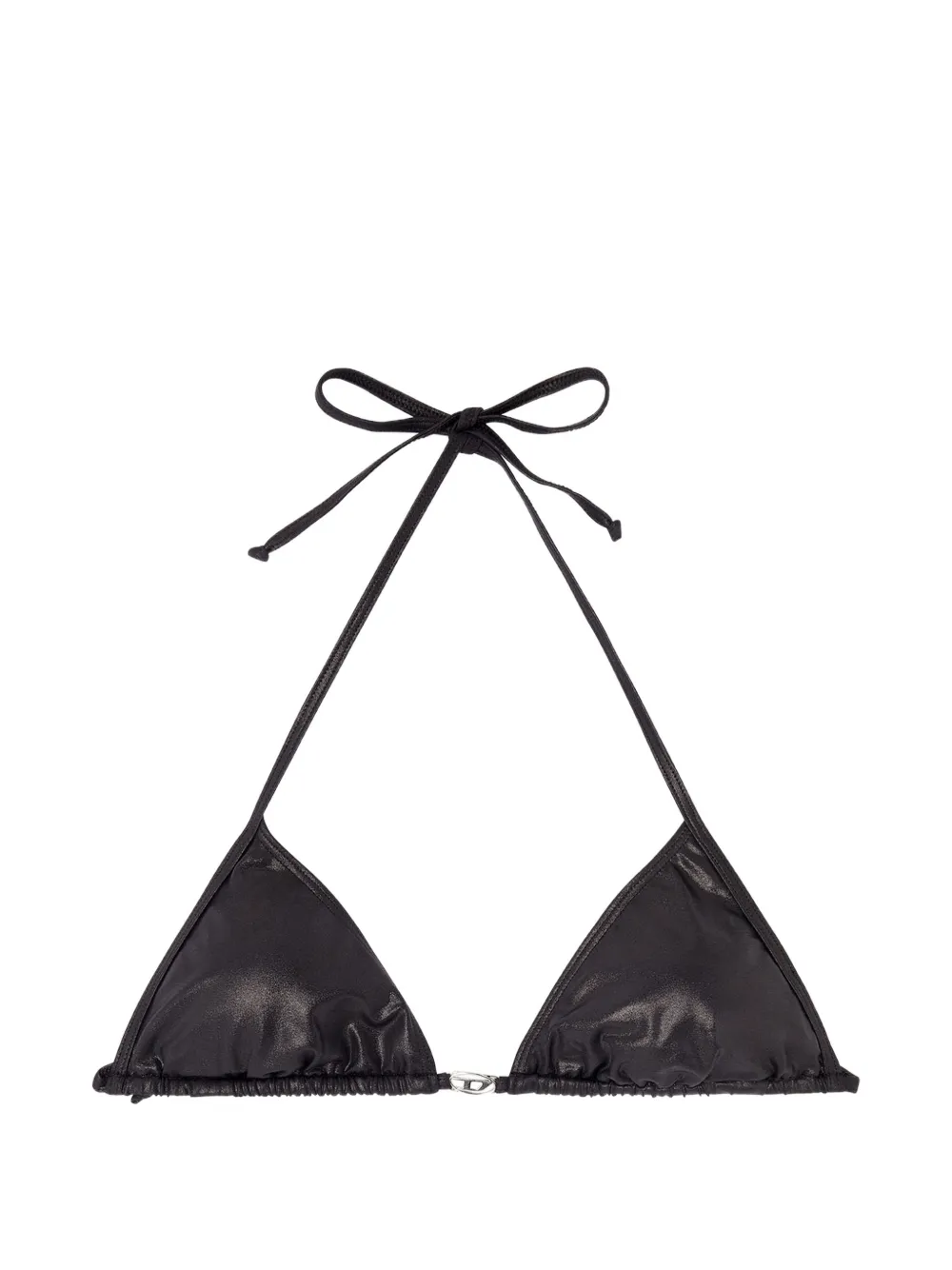 Diesel foil-finish bikini top - Nero