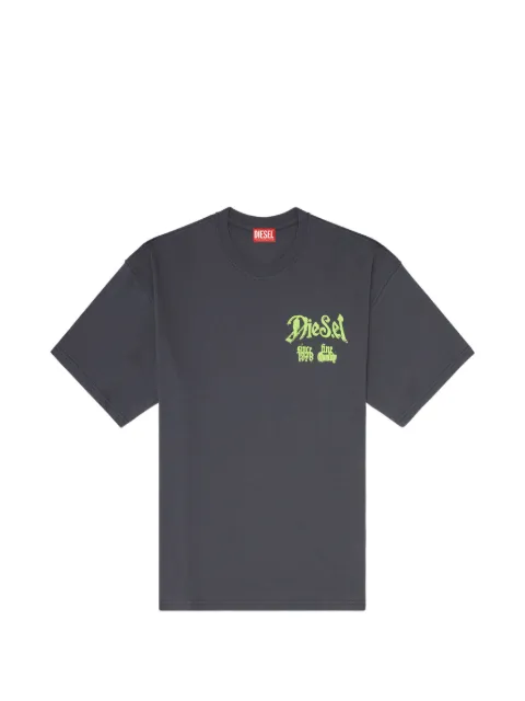 Diesel cotton T-shirt with flock graphic