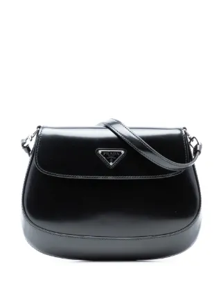 Prada Pre-Owned 2000-2013 Spazzolato Leather Cleo Flap Shoulder