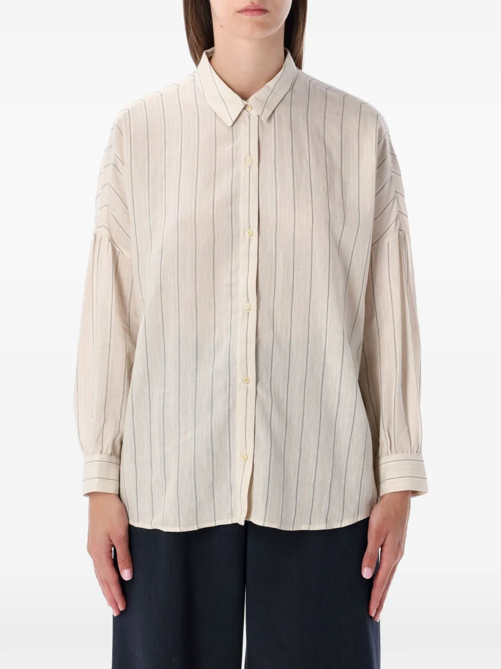 Sessùn Botan striped shirt - Toni neutri