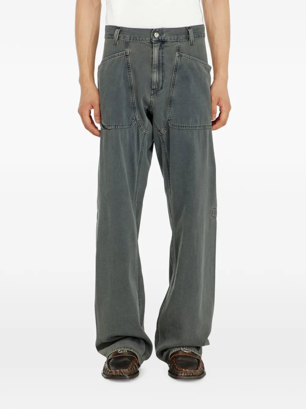 Diesel D-Zeta jeans met vlakken Grijs