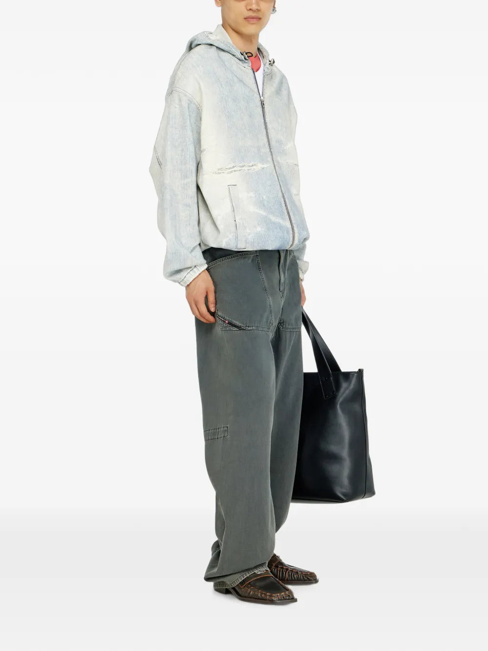 Diesel D-Zeta jeans met vlakken Grijs