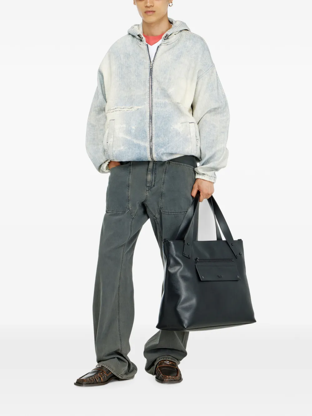 Diesel D-Zeta jeans met vlakken Grijs