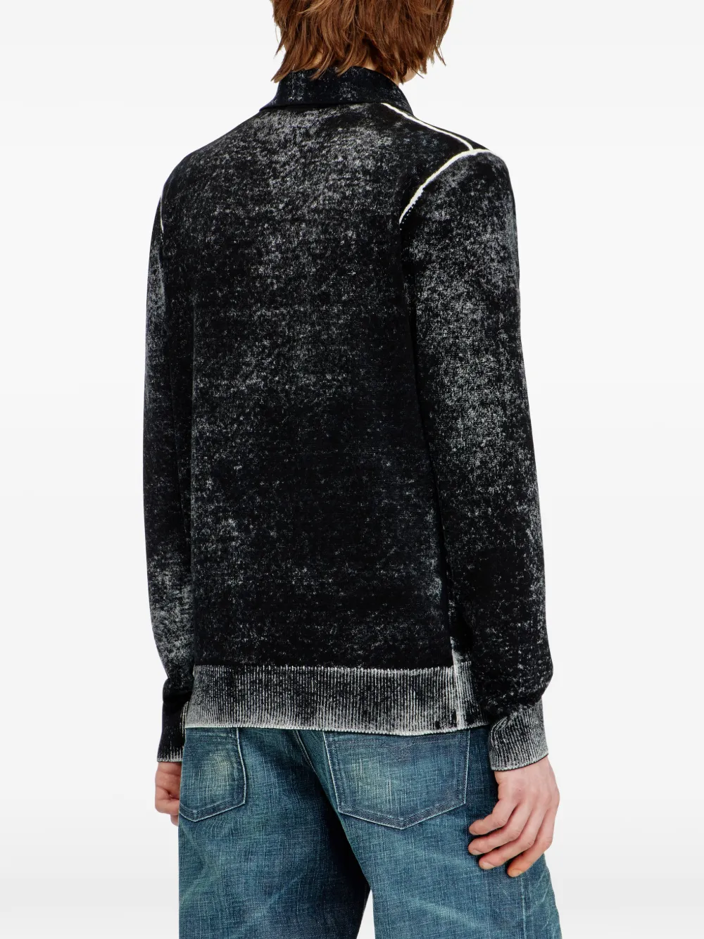 Diesel Polotrui met vervaagde print Zwart