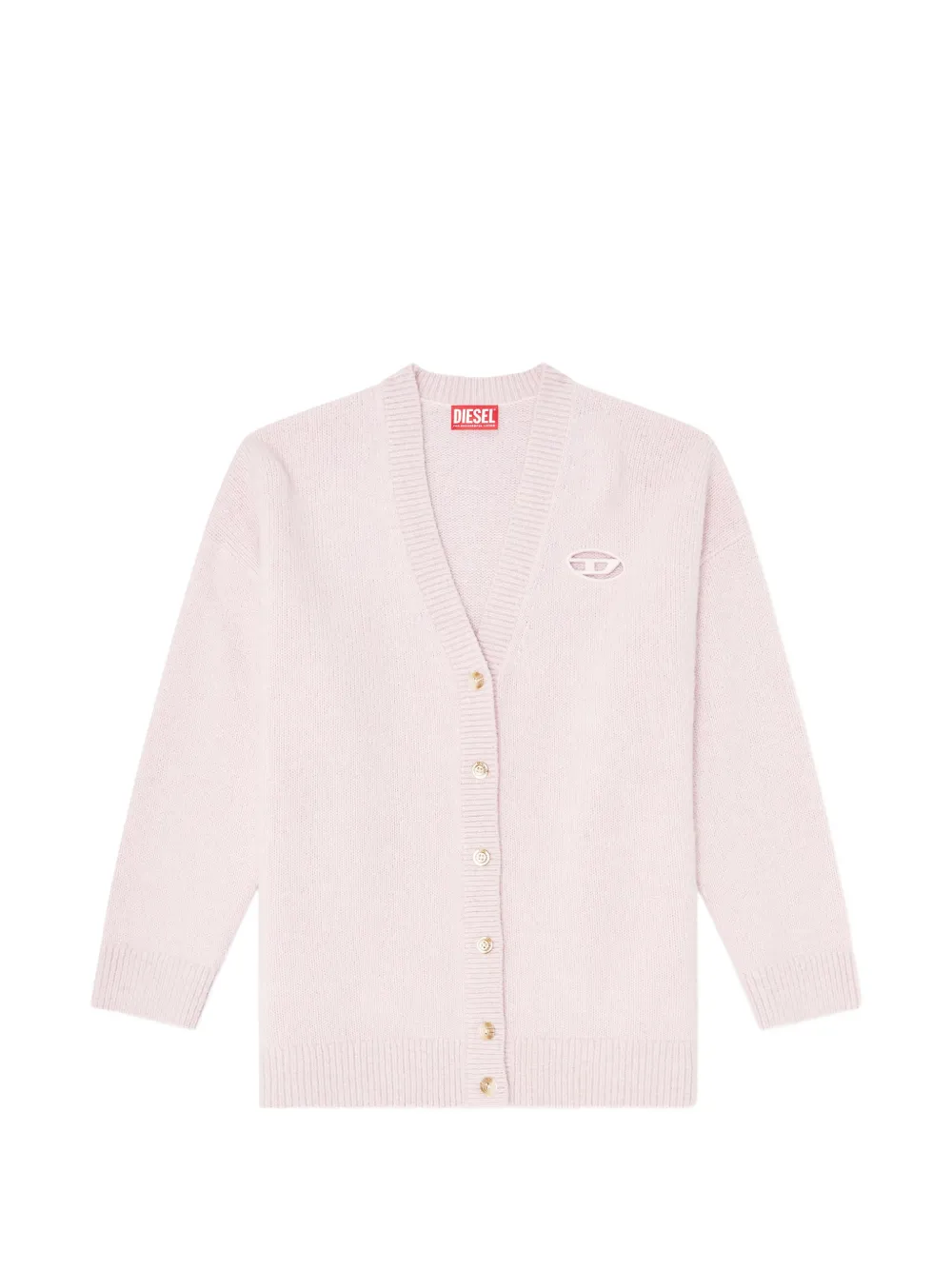 Diesel cardigan in wool and alpaca blend - Rosa