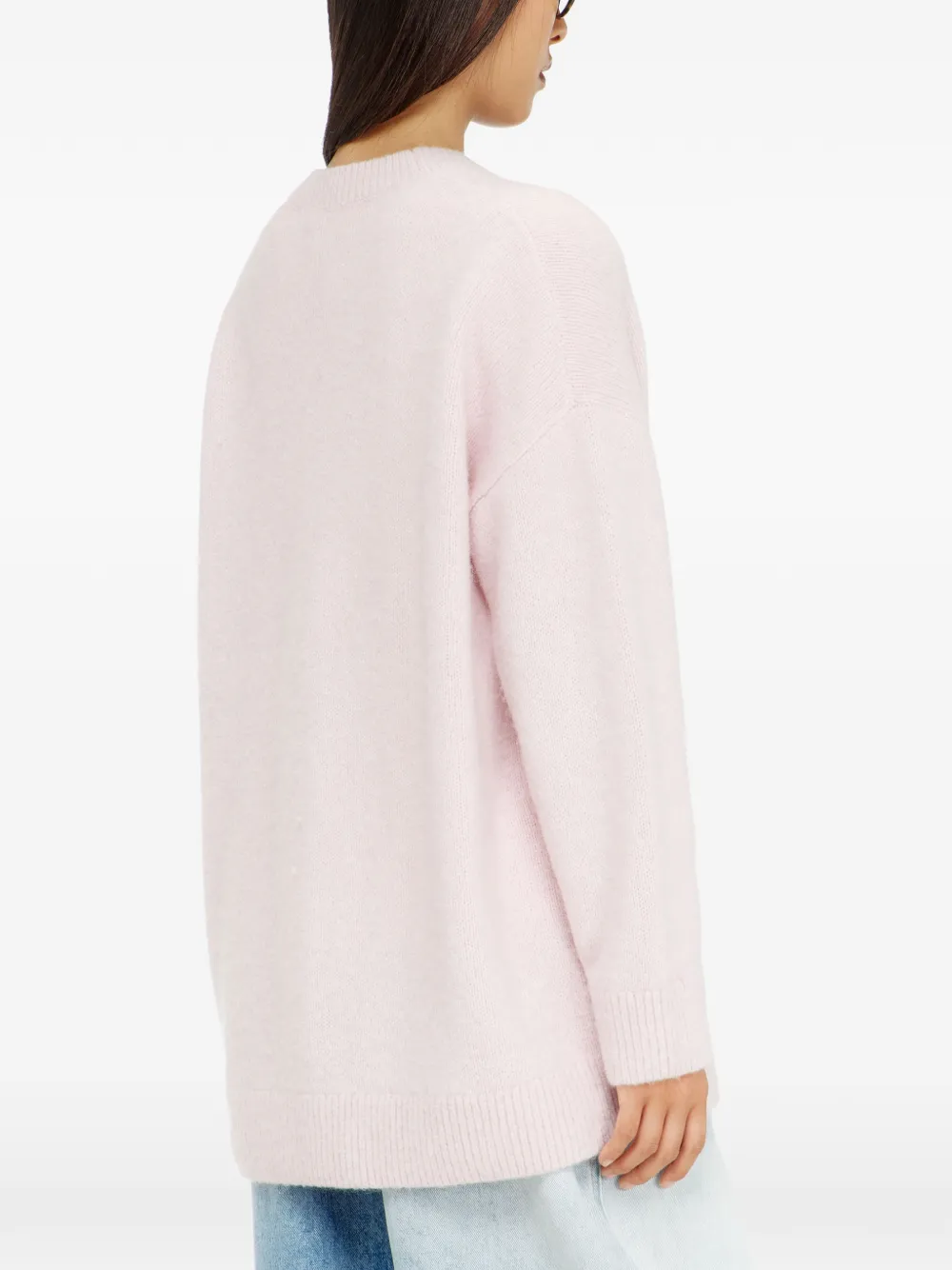 Diesel Vest van wol- en alpacablend Roze