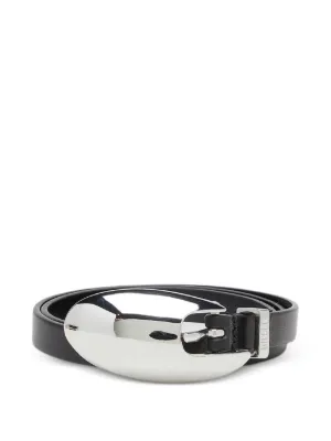 Diesel ラインストーンロゴ レザーベルト | ブラック | FARFETCH JP