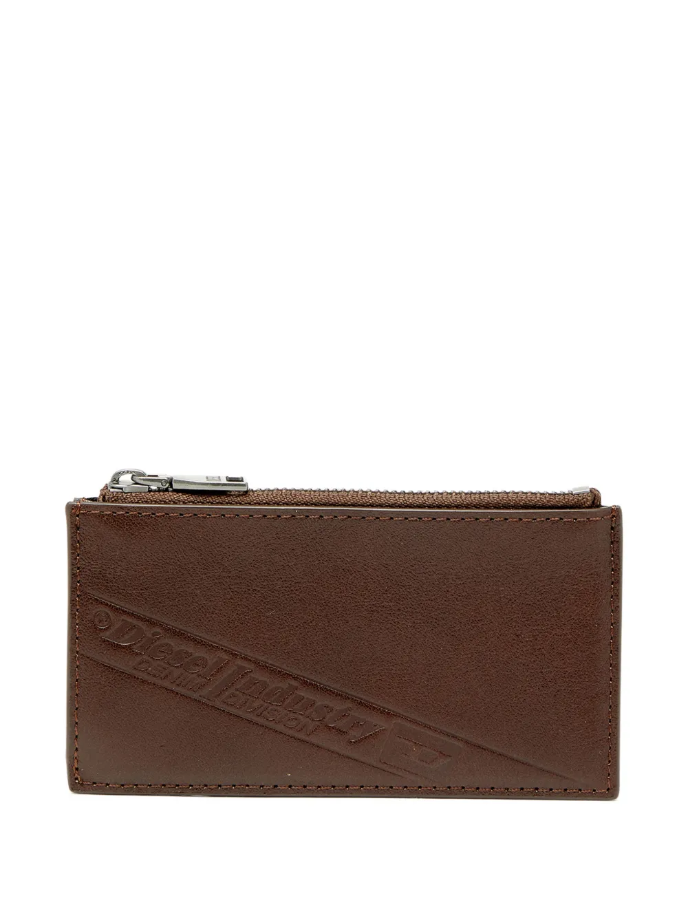 Diesel Portacarte Flag-D III con logo goffrato - Marrone