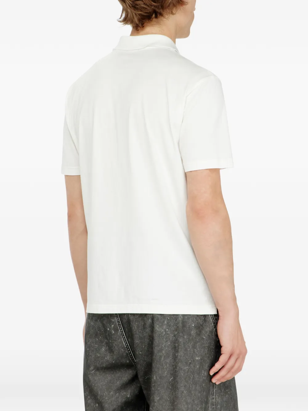 Diesel Poloshirt met contrastbies Wit