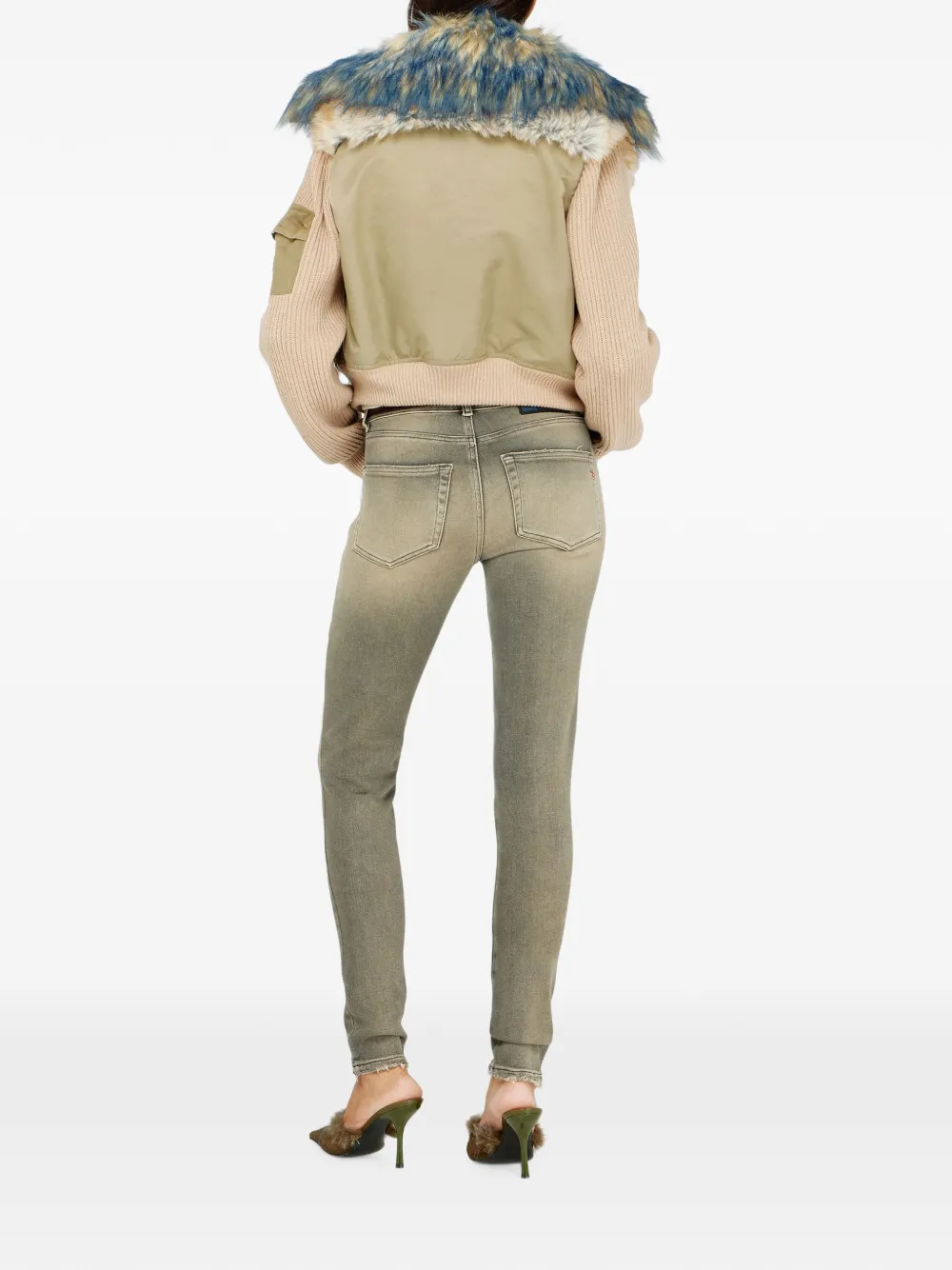 Diesel 2017 Slandy skinny jeans Grijs