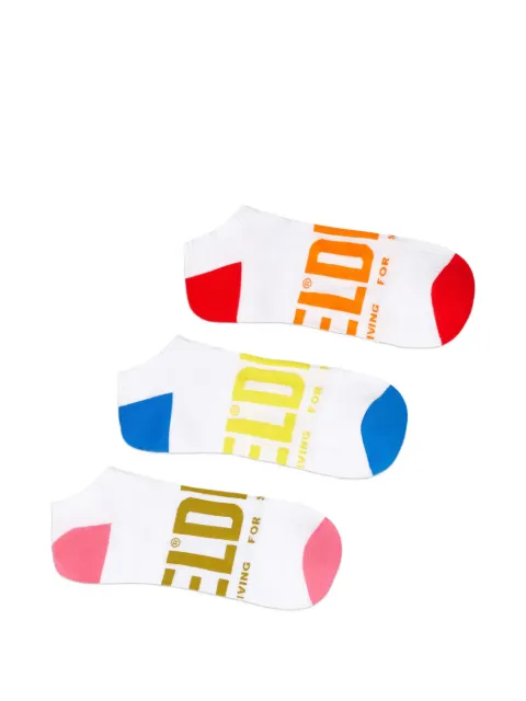 Diesel set de tres pares de calcetines con motivo de logo en jacquard