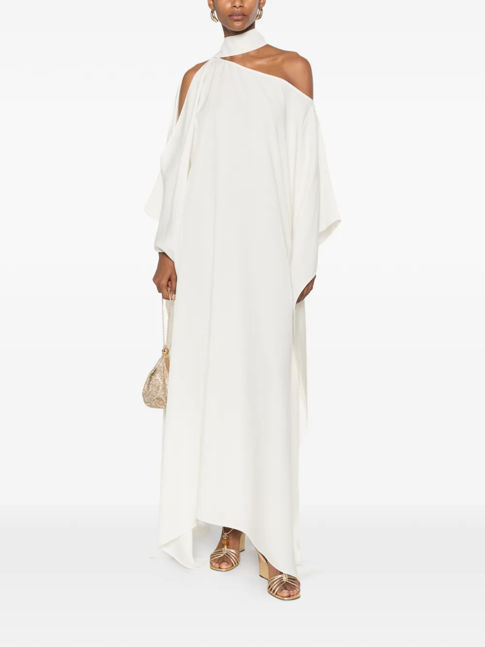 Taller Marmo Asymmetrische maxi-jurk Wit