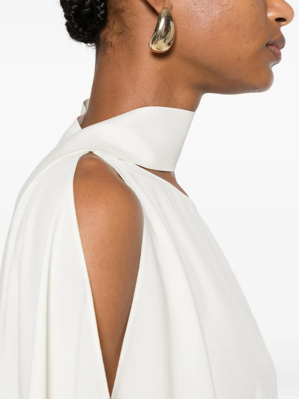 Taller Marmo Asymmetrische maxi-jurk Wit
