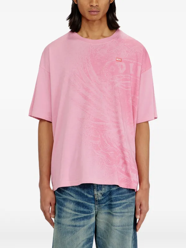 ぇ*♡様 ★極美品★正規品★DIESEL 半袖ピンクロゴTシャツサイズS Diesel ピグメントプリント Tシャツ | ピンク | FARFETCH JP