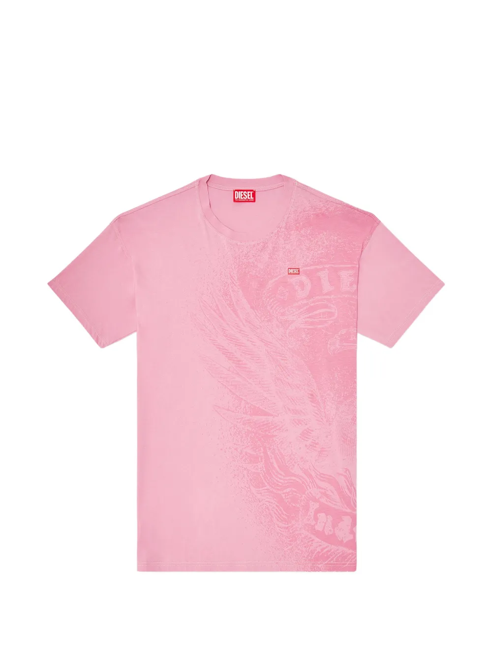Diesel pigment-print T-shirt - Rosa