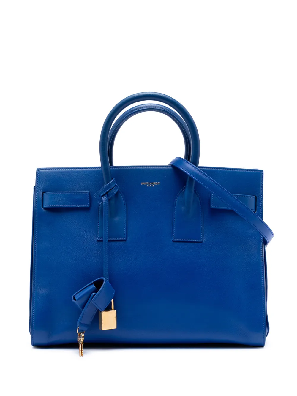 Saint Laurent Pre-Owned 2013 Small Leather Sac De Jour satchel - Blau