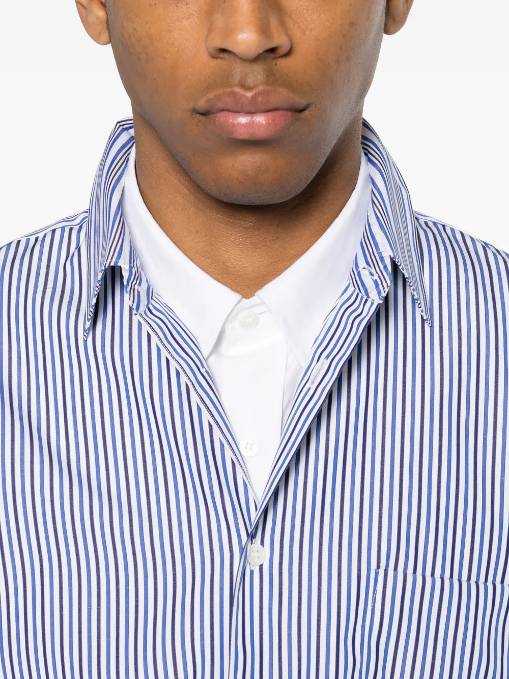 Comme Des Garçons Shirt Gestreept overhemd Wit