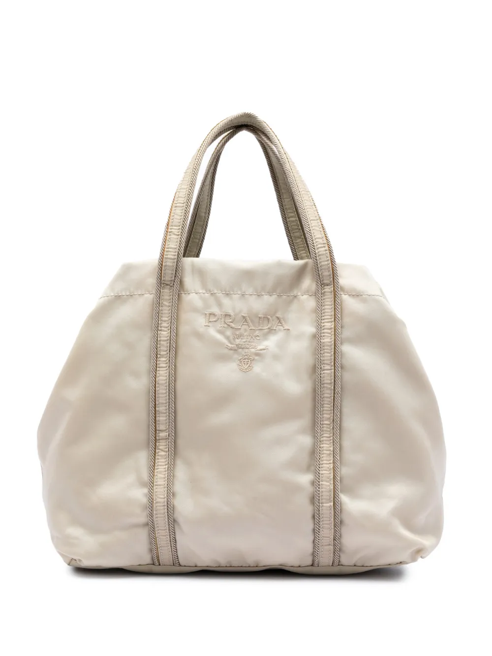 Prada Pre-Owned 2010-2026 Tessuto tote bag - Marrone