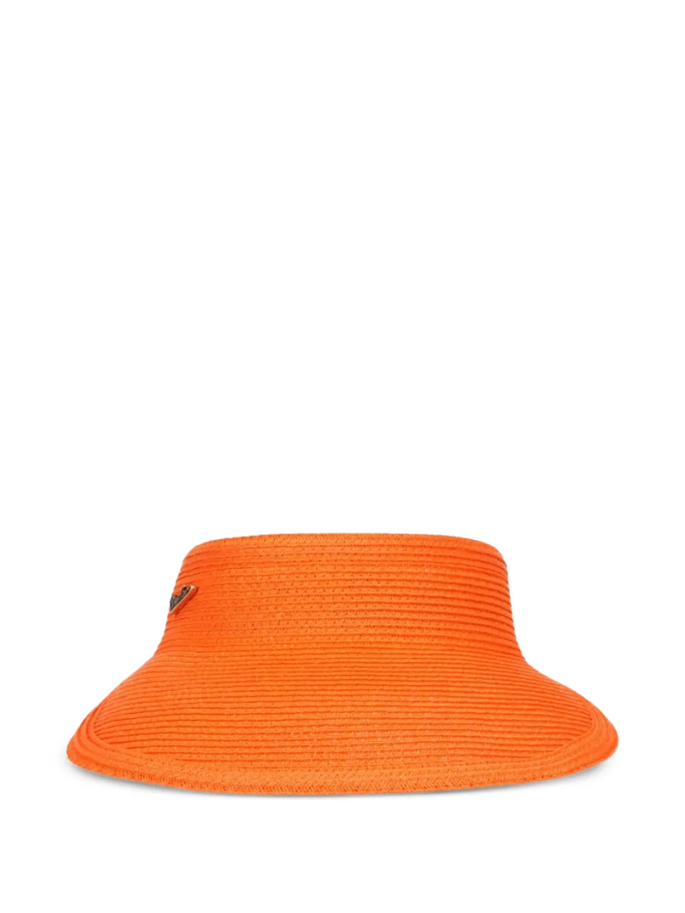 Borsalino logo-plaque woven visor - Orange