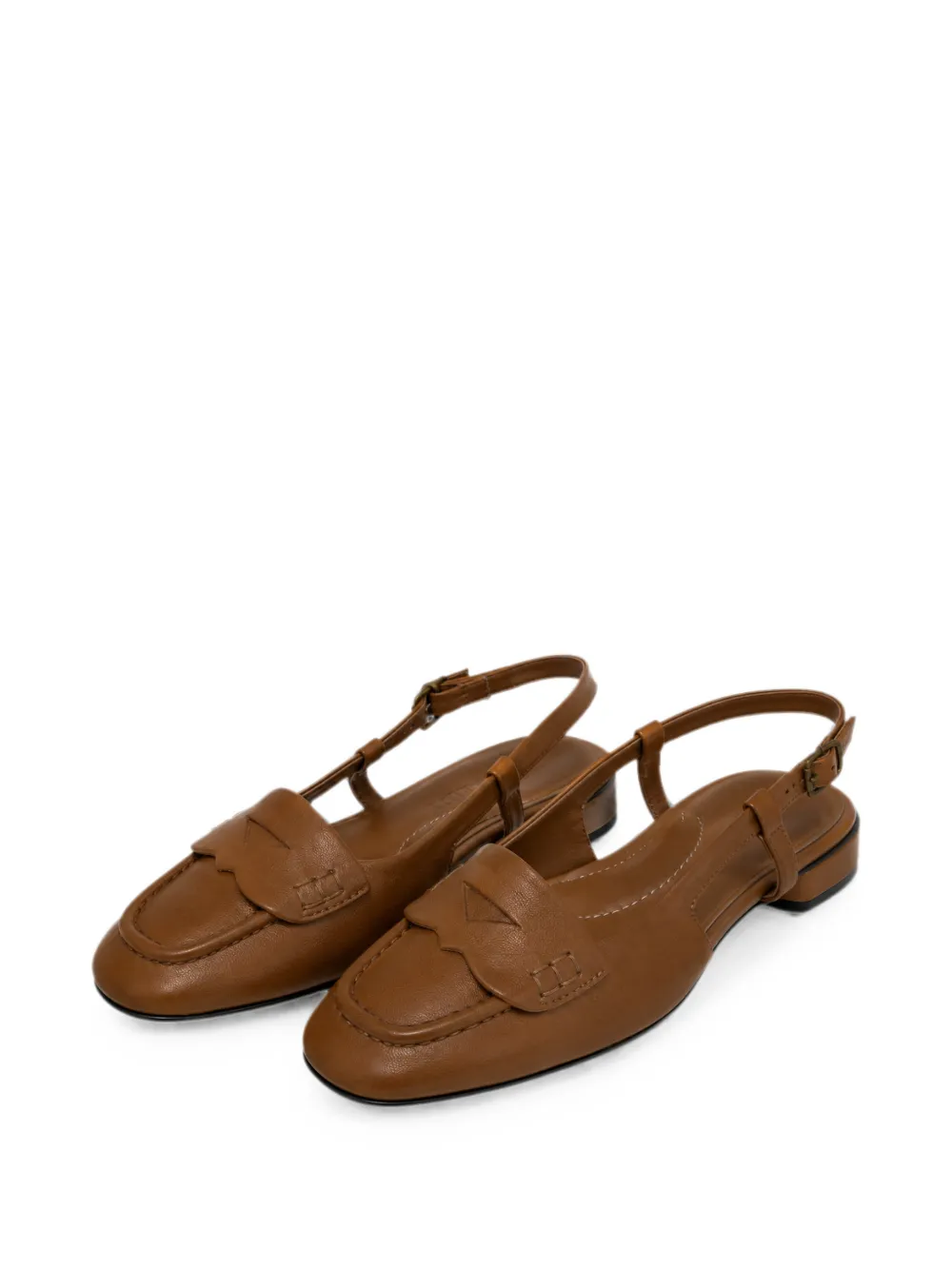 Pomme D´Or Slingback pumps met loafers Bruin