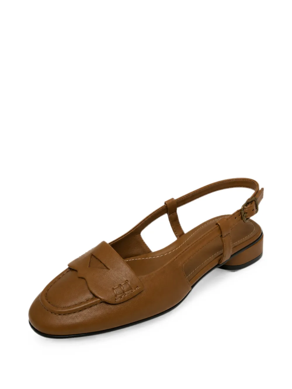 Pomme D´Or Slingback pumps met loafers Bruin
