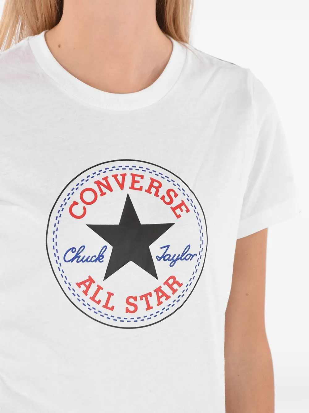 Converse All Star Logo-print T-shirt In White
