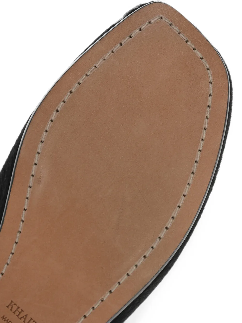 KHAITE Monroe pony hair loafers Zwart
