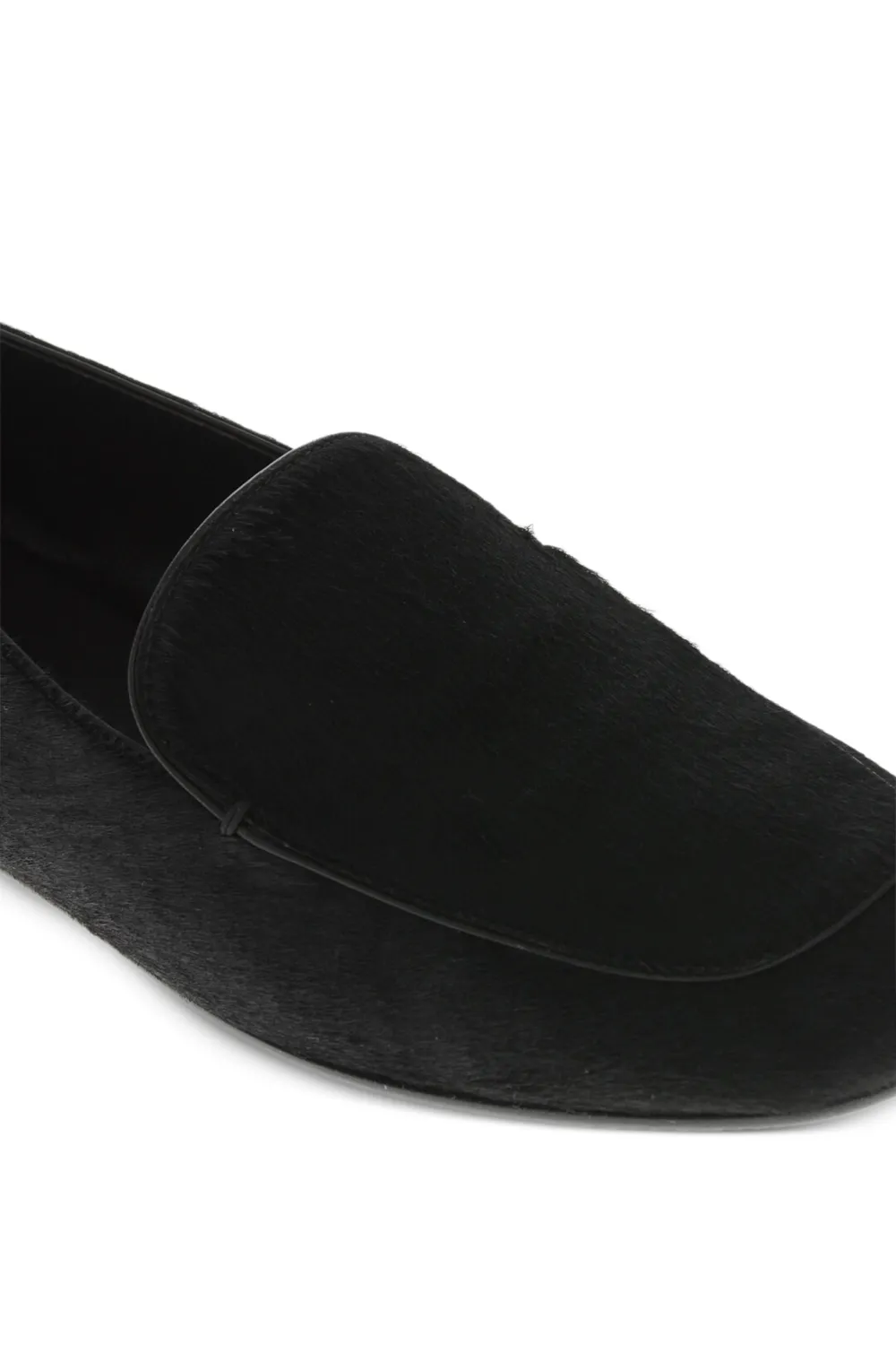 KHAITE Monroe pony hair loafers Zwart