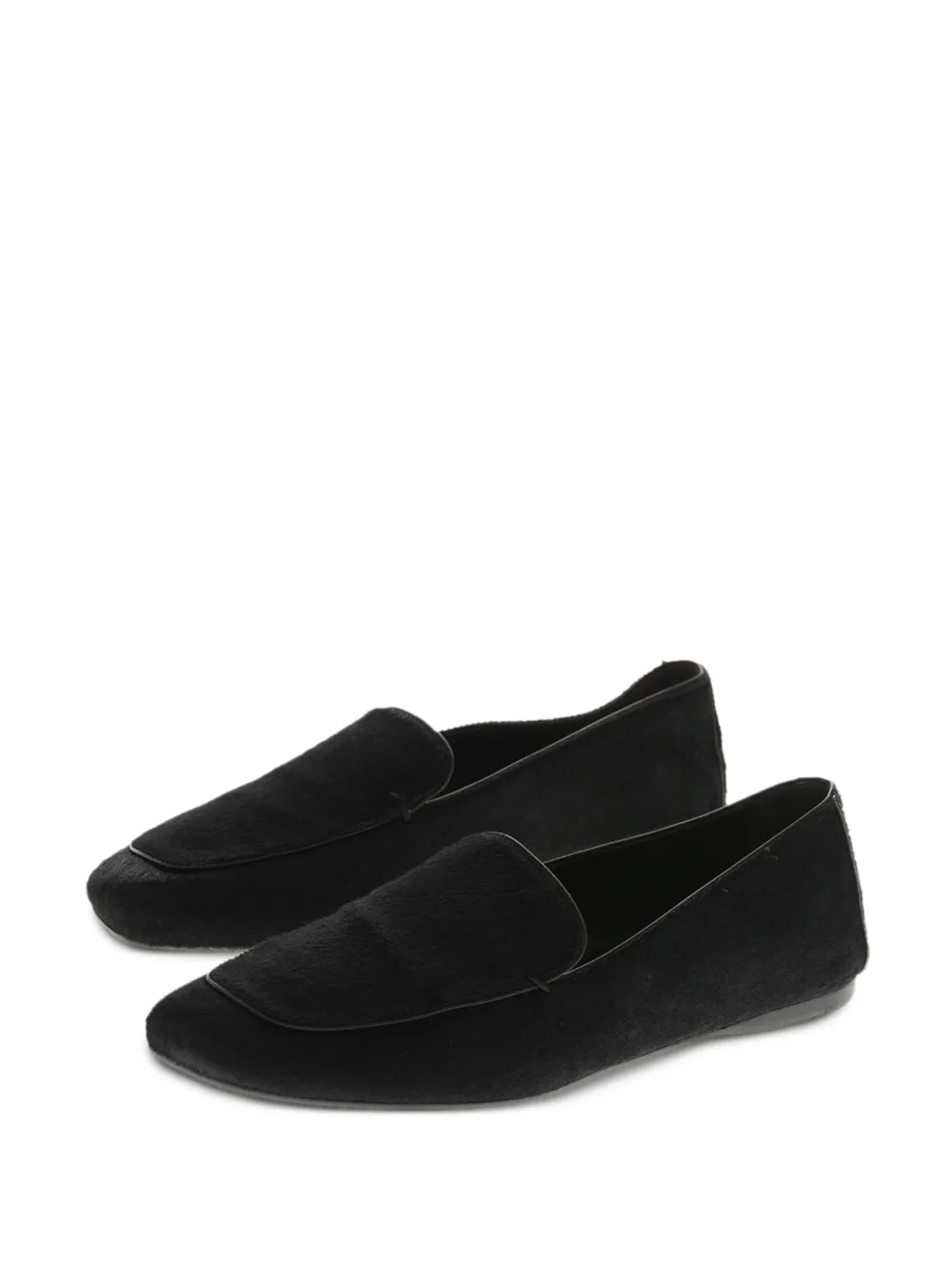 KHAITE Monroe pony hair loafers Zwart