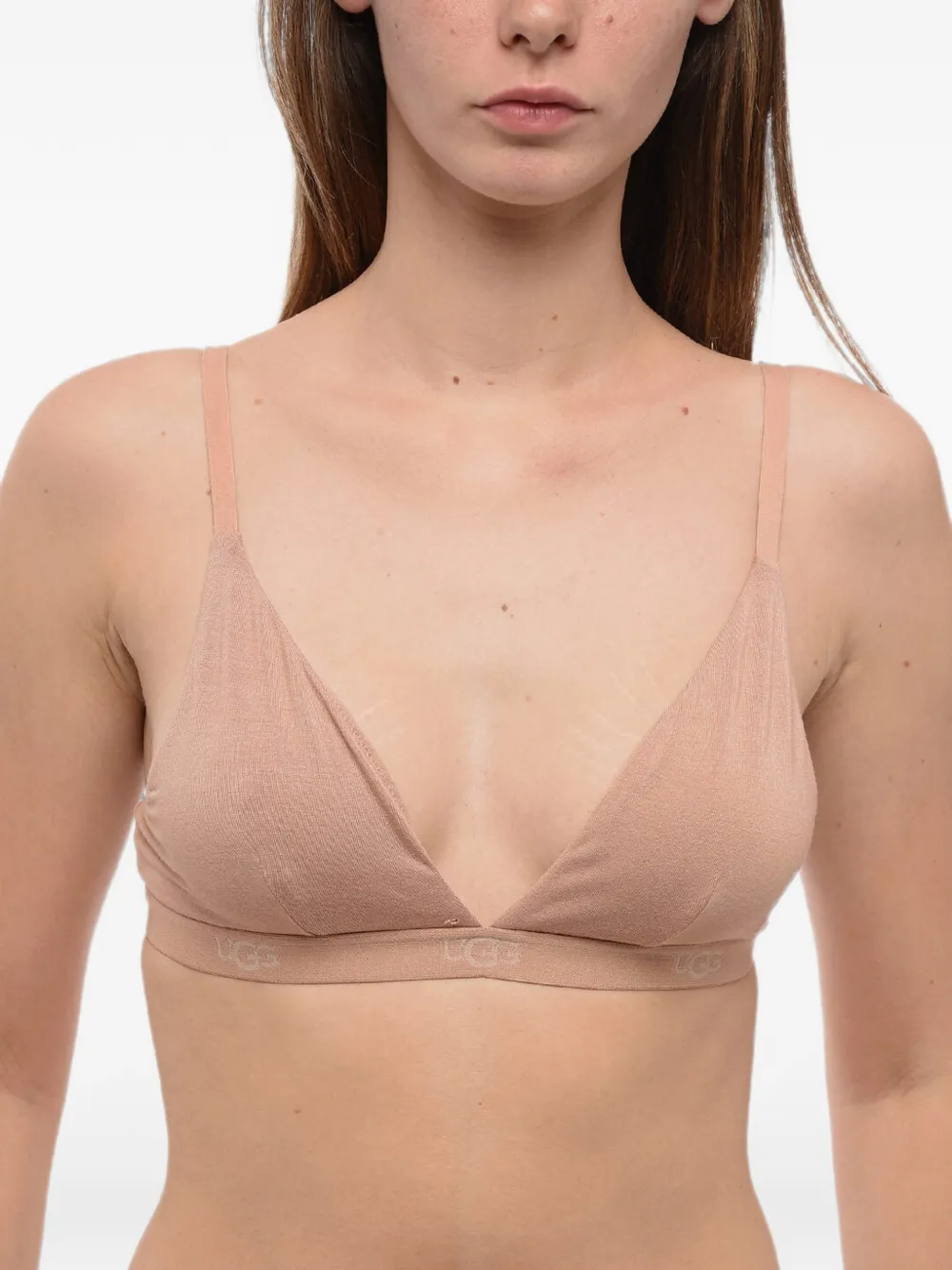 UGG Francis logo-band triangle bra - Nude