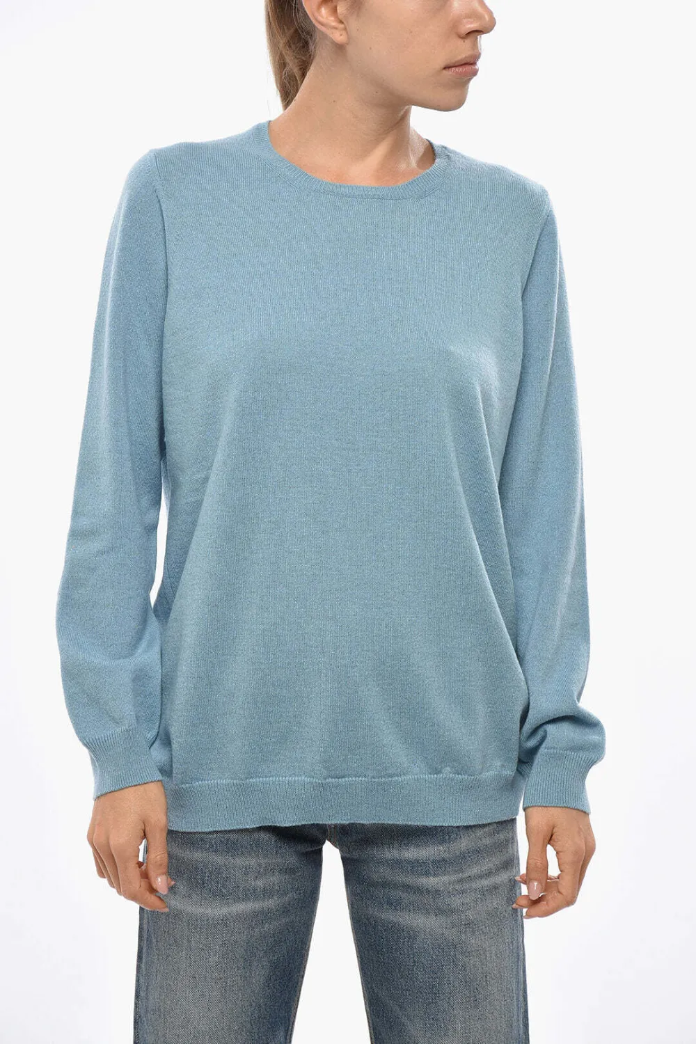 Malo crew-neck long-sleeve sweater - Blau
