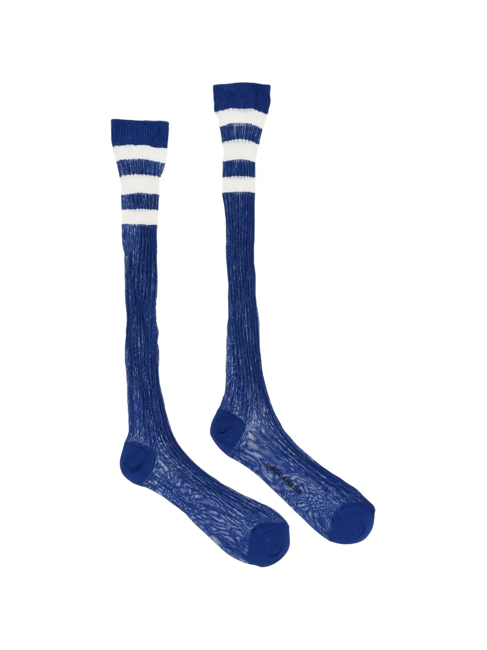 DSQUARED2 ribbed-knit striped socks - Blau