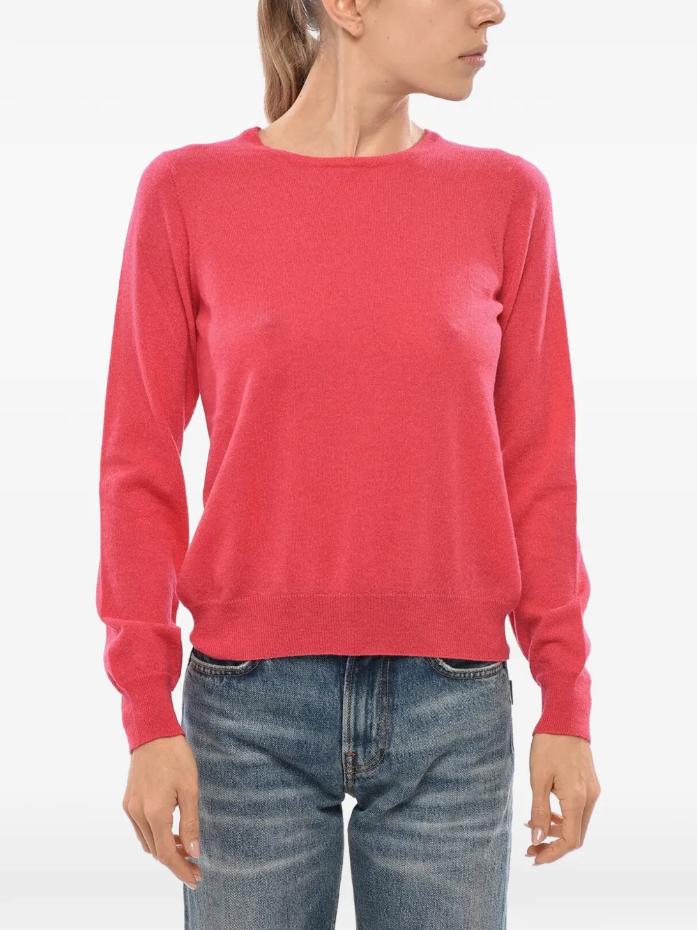 Malo crew-neck long-sleeve sweater - Pink