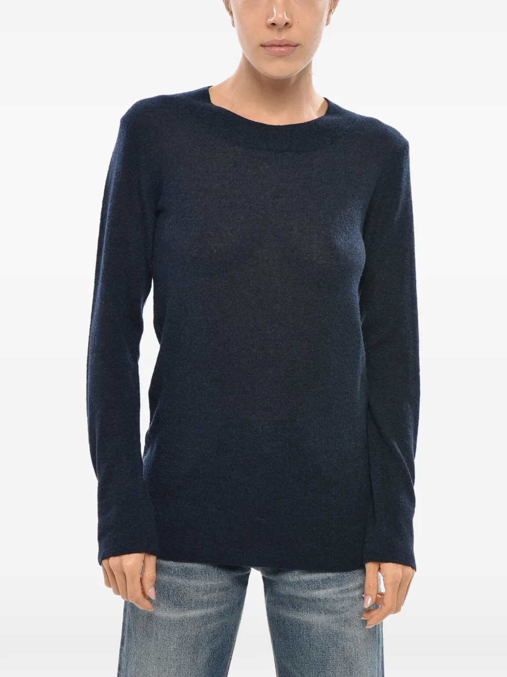 Malo crew-neck long-sleeve sweater - Blau